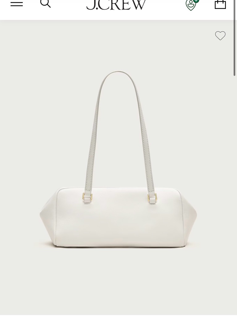 Nwt J Crew White Delphine Bag